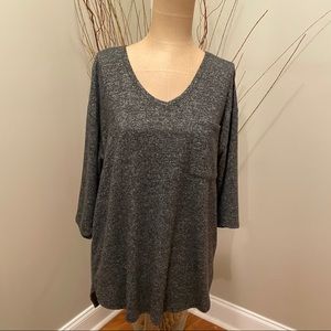 Cupio Women's Gray 3/4 Sleeve Top